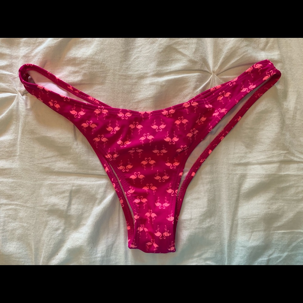 Flamingo Scrunch Bikini Bottoms (M)